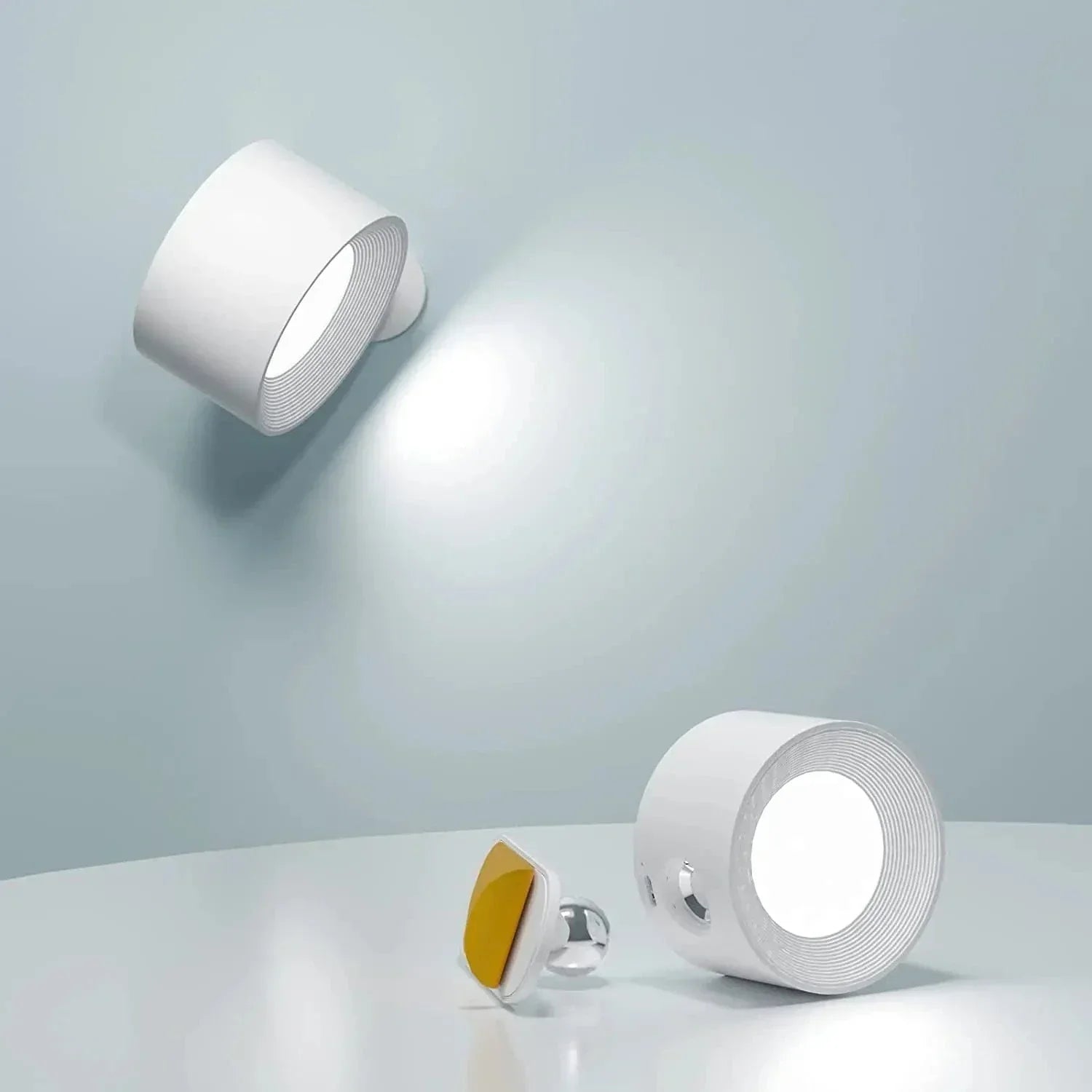 Olvoria | Battery-Powered Wall Lamp | Rechargeable, 360° Adjustable and Wireless for Bedrooms, Hallways, and Reading Corners