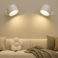 Olvoria | Lampe murale à batterie | Rechargeable, réglable à 360° et sans fil pour chambres, couloirs et coins lecture