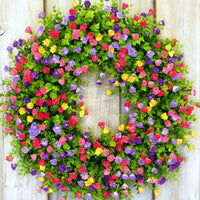 Olvoria | Couronne de porte BloomWreath printemps & été | Accent floral en vigne fait main