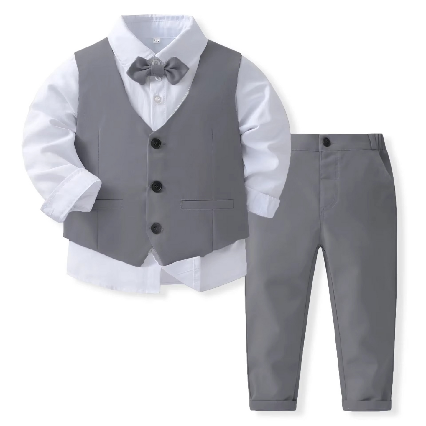 Olvoria | Boys' Formal Cotton Suit Set for Toddlers and Kids