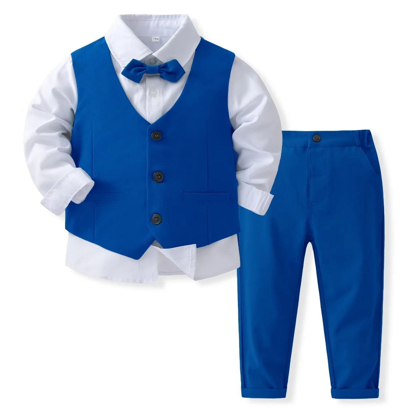 Olvoria | Boys' Formal Cotton Suit Set for Toddlers and Kids
