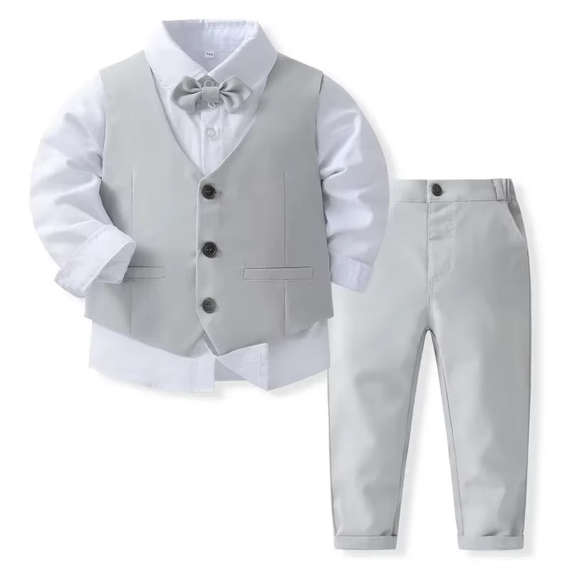 Olvoria | Boys' Formal Cotton Suit Set for Toddlers and Kids
