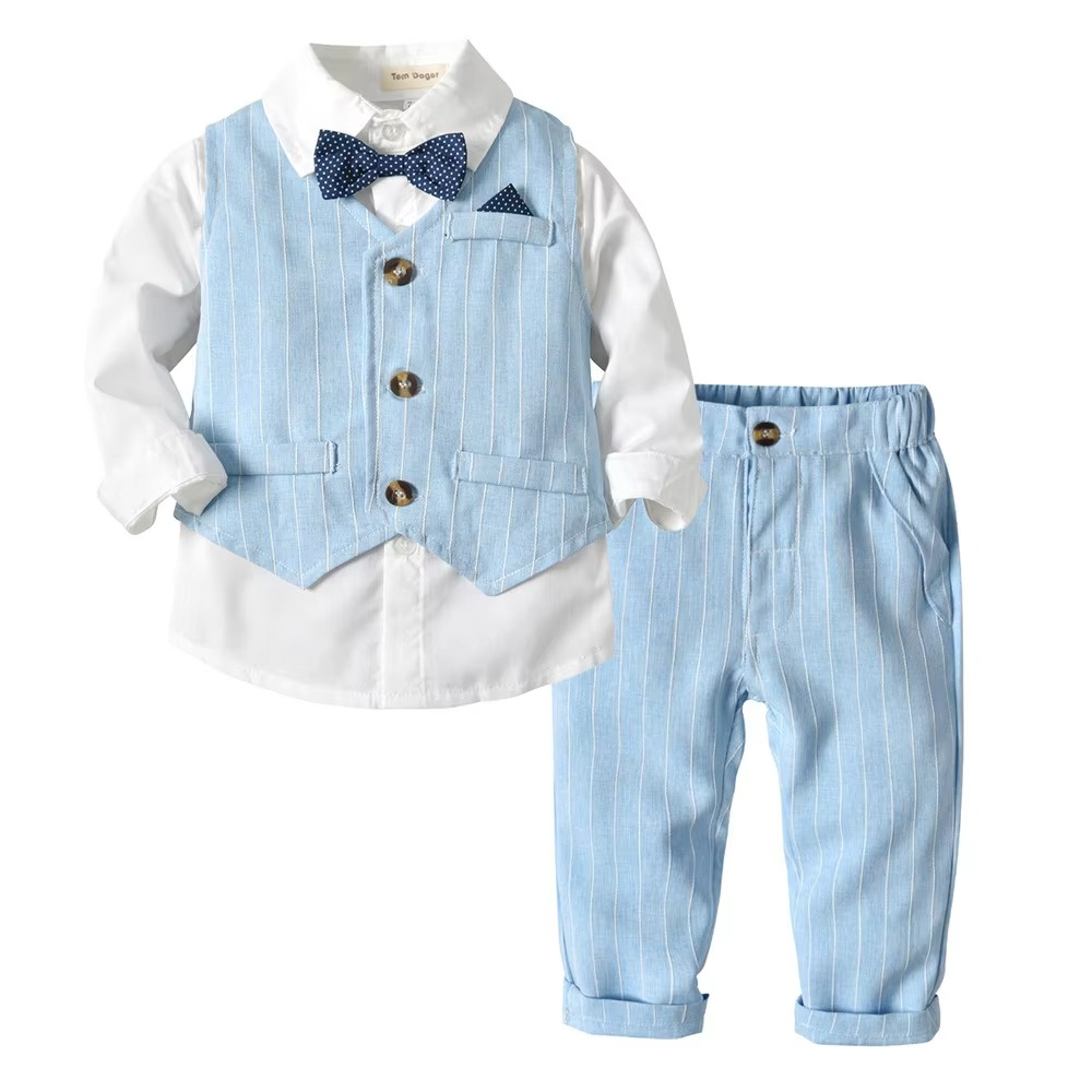 Olvoria | Boys' Formal Cotton Suit Set for Toddlers and Kids