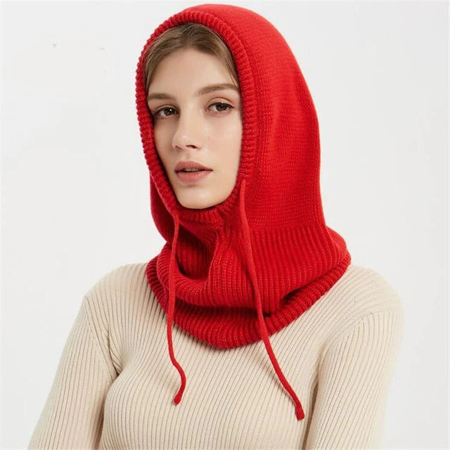 Olvoria | Cashmere Knit Winter Hat with Hood – Warm & Elegant