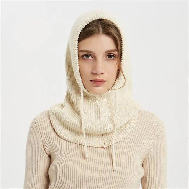 Olvoria | Cashmere Knit Winter Hat with Hood – Warm & Elegant