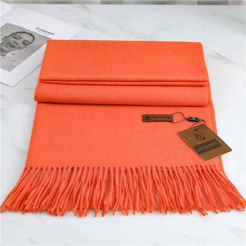 Olvoria | Cashmere Scarf with Fringes for Warmth and Elegance