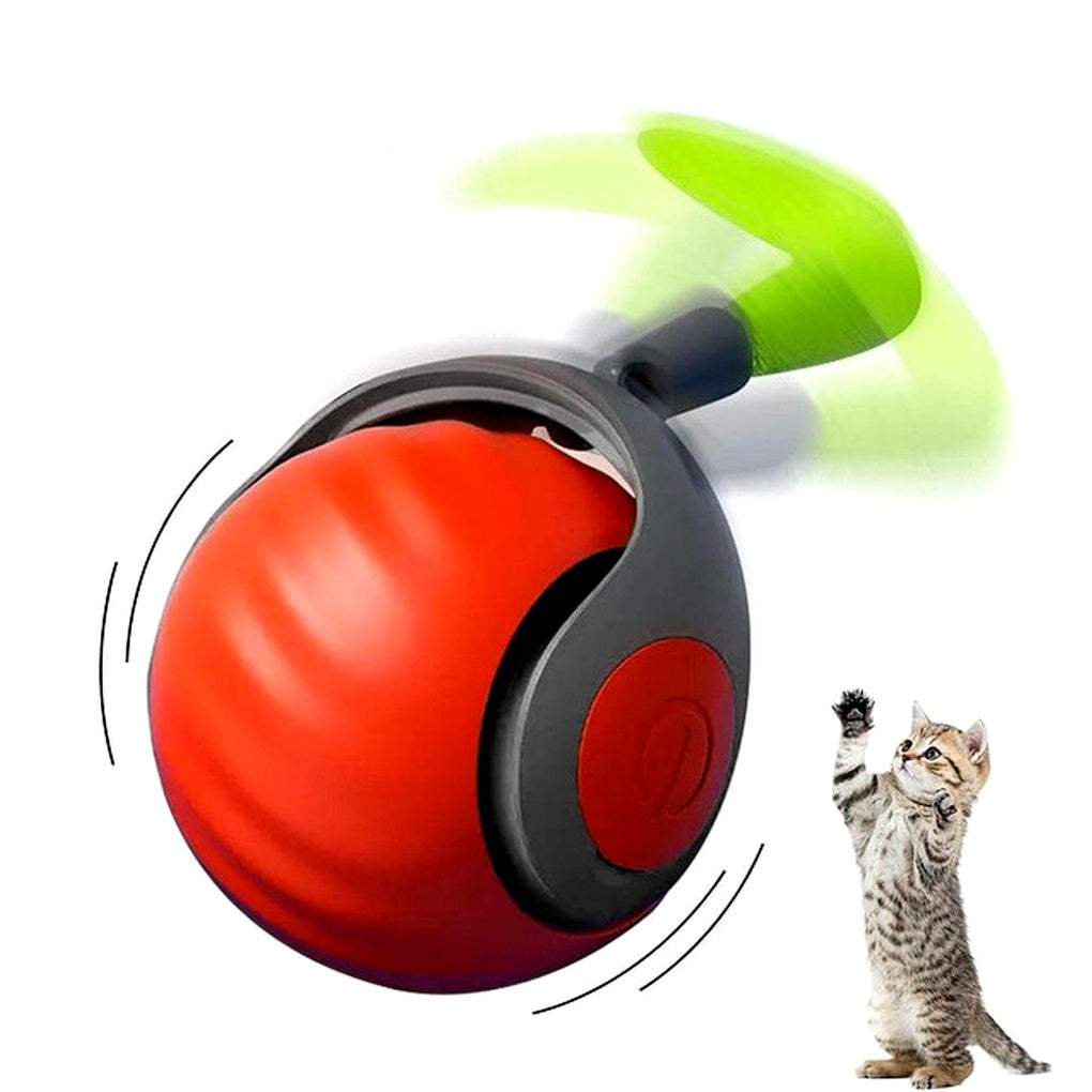 Olvoria | Cat Rolling Ball Toy – Motion Activated Play Sphere