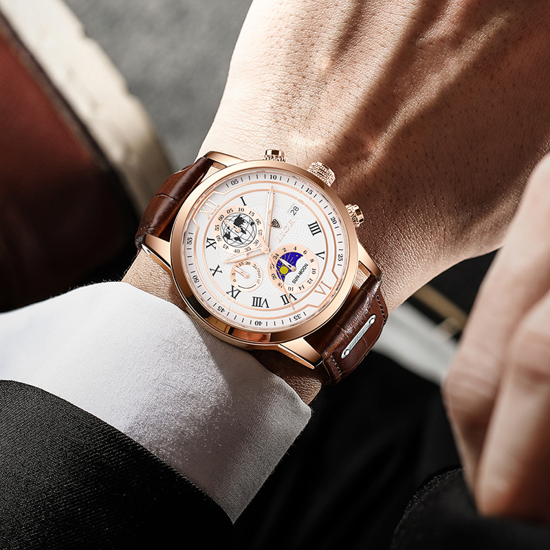 Olvoria | Classic Chronograph Men’s Watch | Stylish & Functional Luxury Wristwatch for Every Occasion