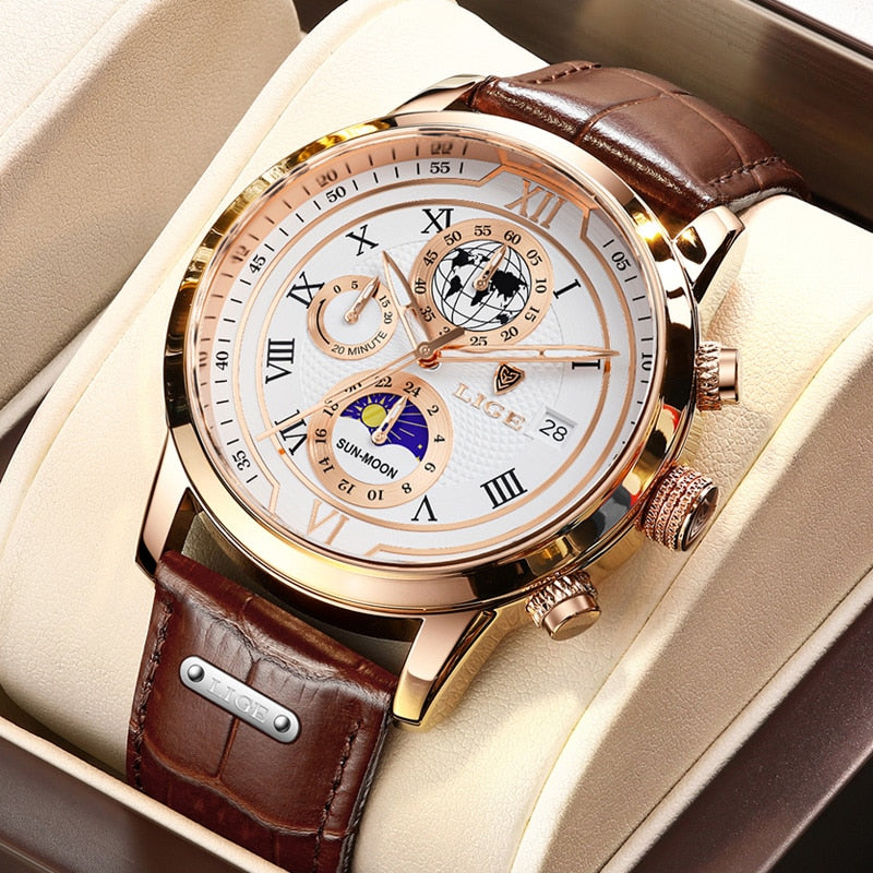 Olvoria | Classic Chronograph Men’s Watch | Stylish & Functional Luxury Wristwatch for Every Occasion