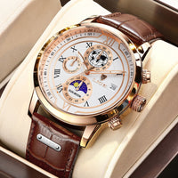Ropiro | Montre chronographe classique pour homme | Montre-bracelet de luxe élégante et fonctionnelle pour toutes les occasions
