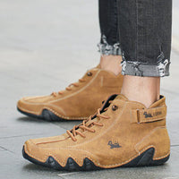 Olvoria - Zapatos descalzos cómodos y antideslizantes hechos de cuero real