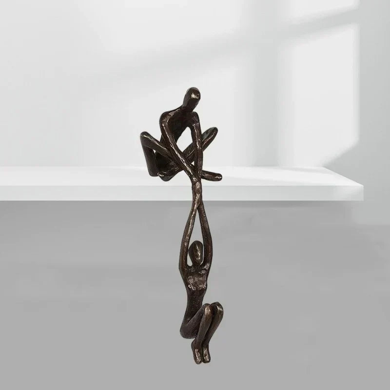 Olvoria | Couple's Figurine Sculpture with Interlocking Figures