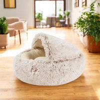 Ropiro | Panier douillet en forme de grotte, idéal pour les chiens et les chats de toutes tailles