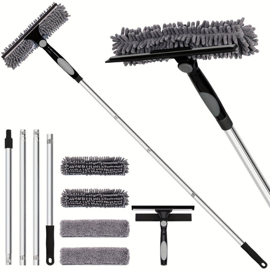 Olvoria | Crystal Clear Window Cleaner – Professional 2-in-1 Telescopic Window and Glass Cleaning System