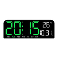 Olvoria | Reloj Digital de Pared con Temperatura, Fecha y Alarma