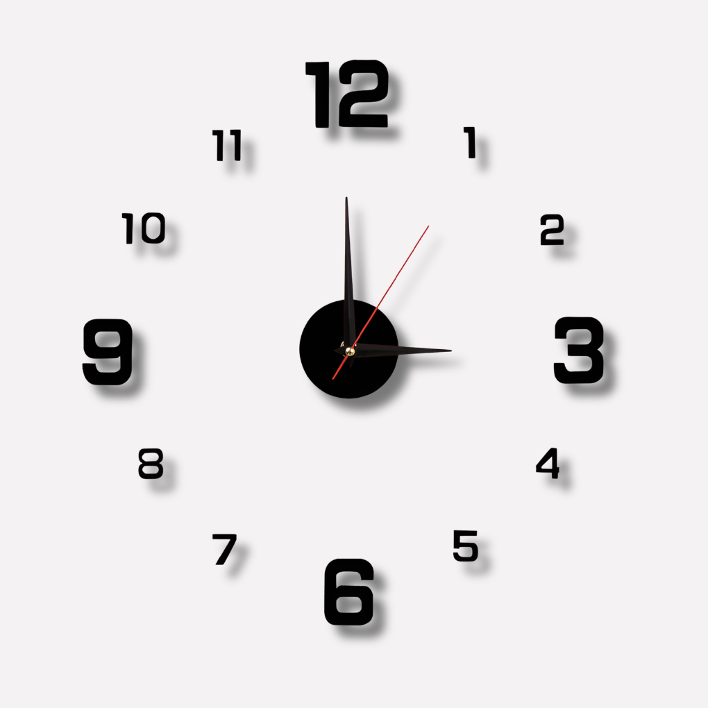 Olvoria | DIY Wall Clock with Large Numbers
