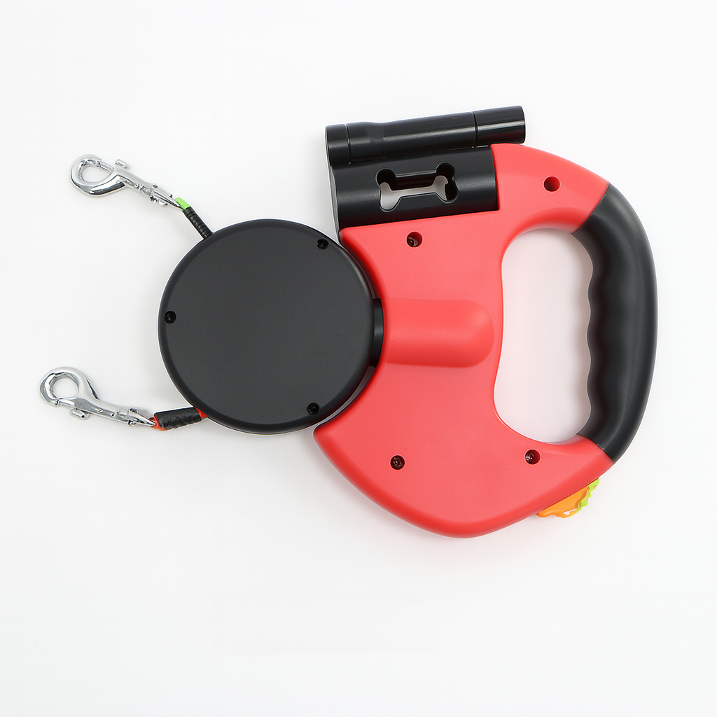 Olvoria | Dual Dog Retractable Leash with 360° Swivel Handle