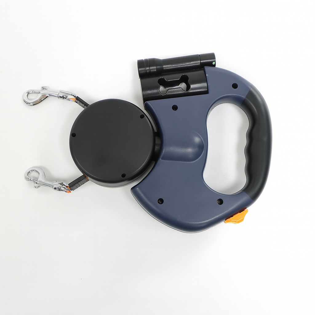 Olvoria | Dual Retractable Dog Leash with 360° Swivel