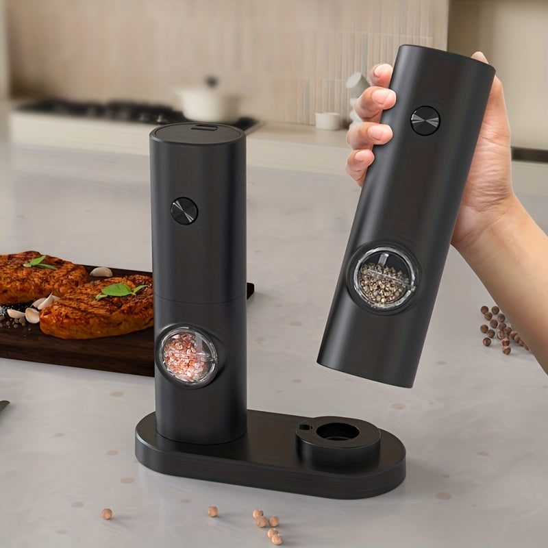 Olvoria | Electric Pepper and Salt Mill Set with Adjustable Coarseness and LED Light