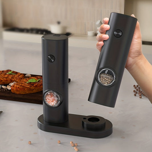 Olvoria | Electric Pepper and Salt Mill Set with Adjustable Coarseness and LED Light