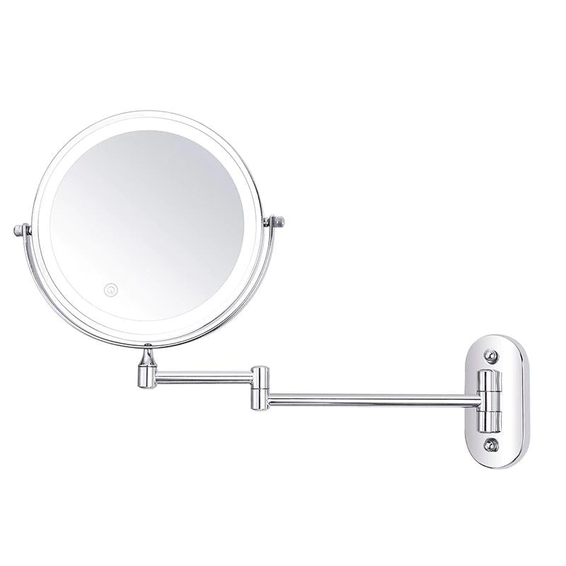 Olvoria | Enlarged Rechargeable LED Makeup Mirror | Adjustable Brightness, Up to 10x Magnification & Portable for Perfect Makeup Application