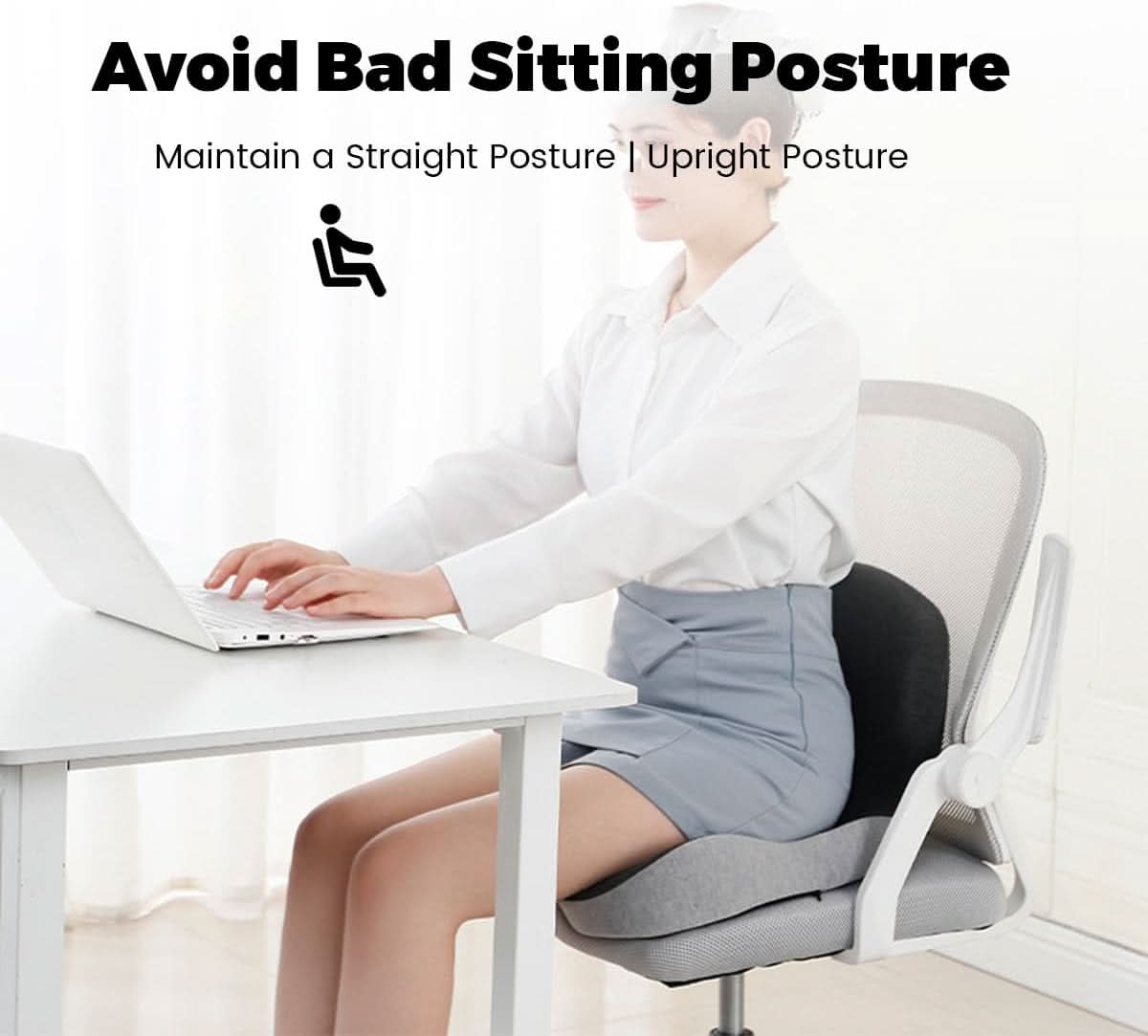 Olvoria | Ergonomic Seat Cushion with Lumbar Support