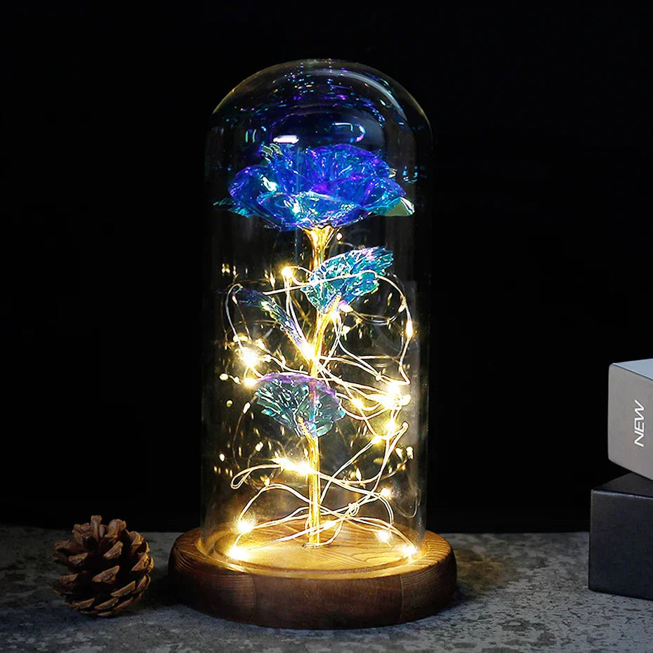 Olvoria – Eternal Rose in Glass Dome with Atmospheric LED Lighting