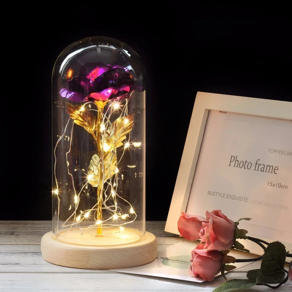 Olvoria – Eternal Rose in Glass Dome with Atmospheric LED Lighting