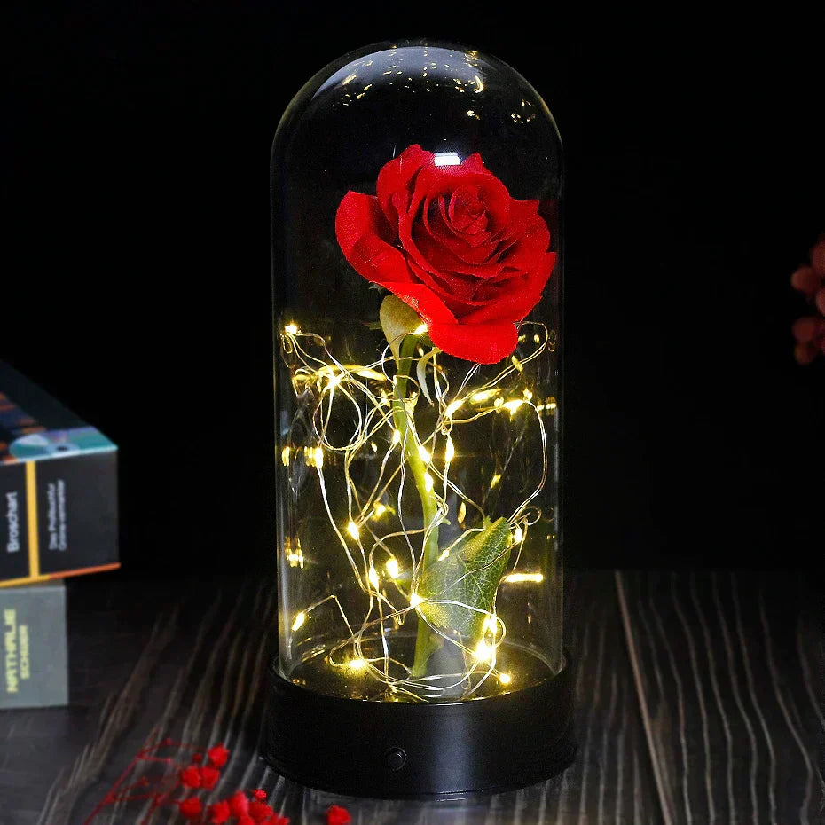 Olvoria – Eternal Rose in Glass Dome with Atmospheric LED Lighting