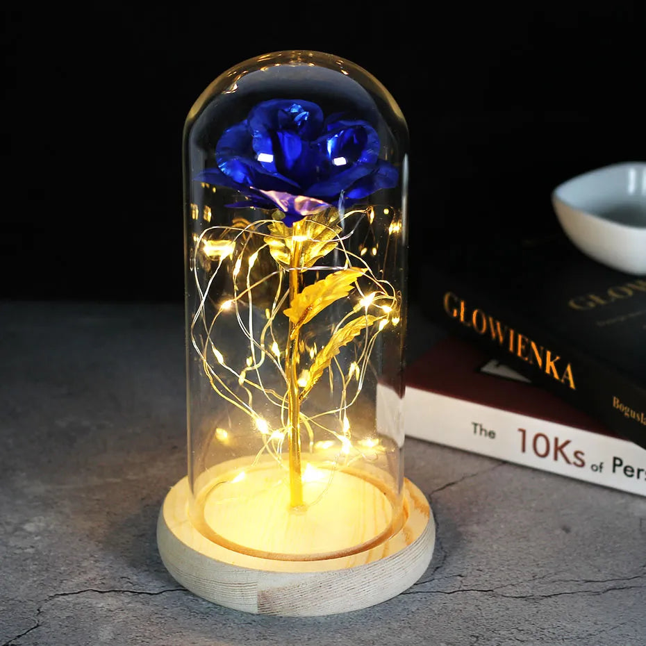 Olvoria – Eternal Rose in Glass Dome with Atmospheric LED Lighting