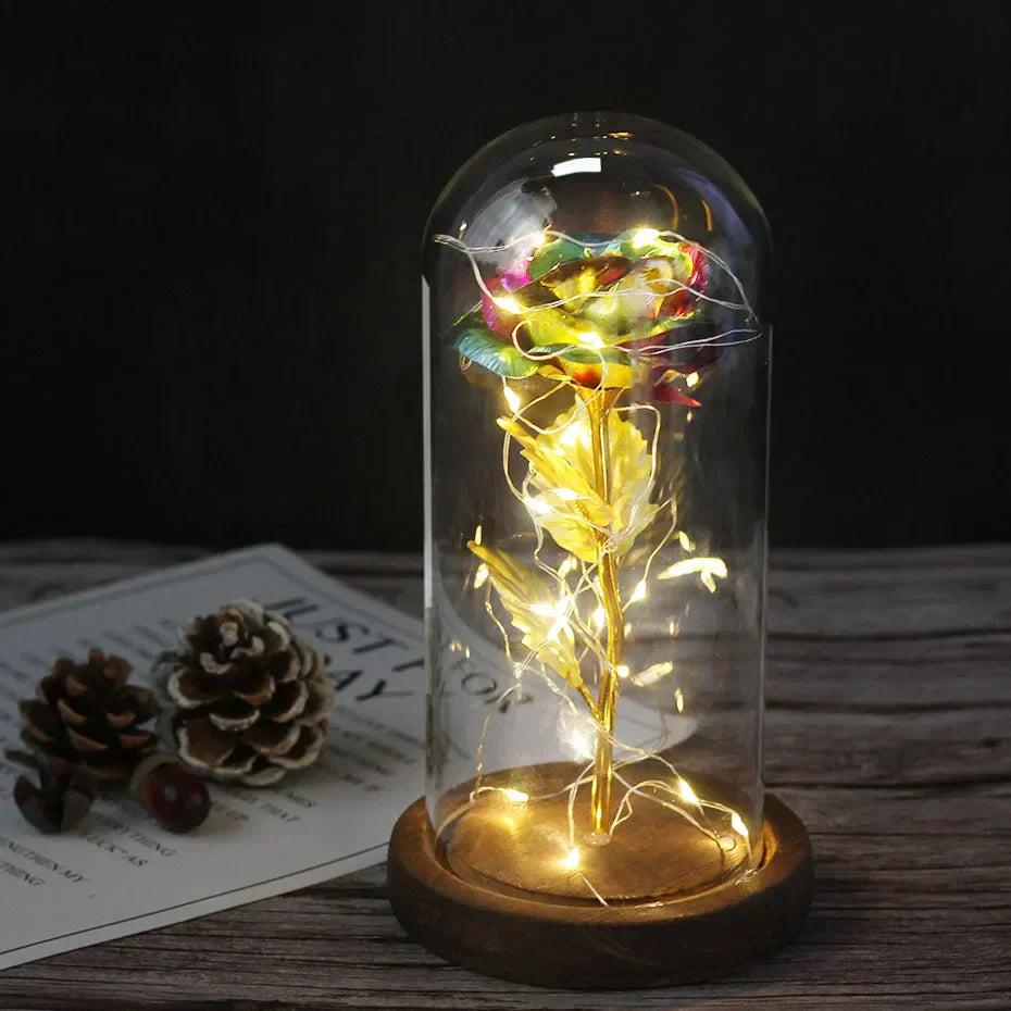 Olvoria – Eternal Rose in Glass Dome with Atmospheric LED Lighting