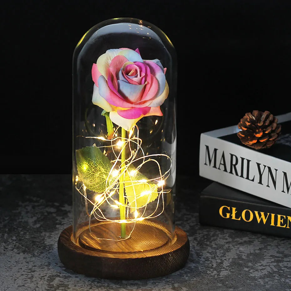 Olvoria – Eternal Rose in Glass Dome with Atmospheric LED Lighting