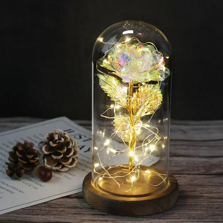 Olvoria – Eternal Rose in Glass Dome with Atmospheric LED Lighting