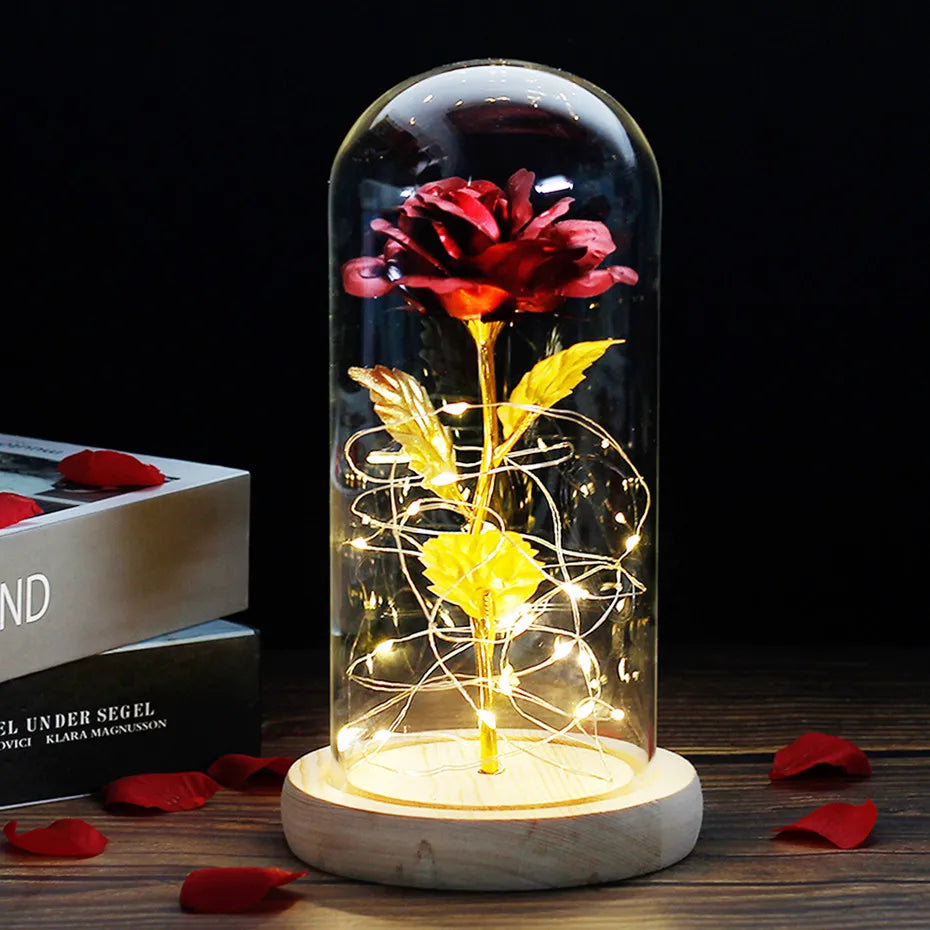Olvoria – Eternal Rose in Glass Dome with Atmospheric LED Lighting