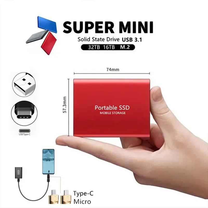 Olvoria | External SSD Hard Drive SSD 1 2 4 8 12 16 32 64 TB External