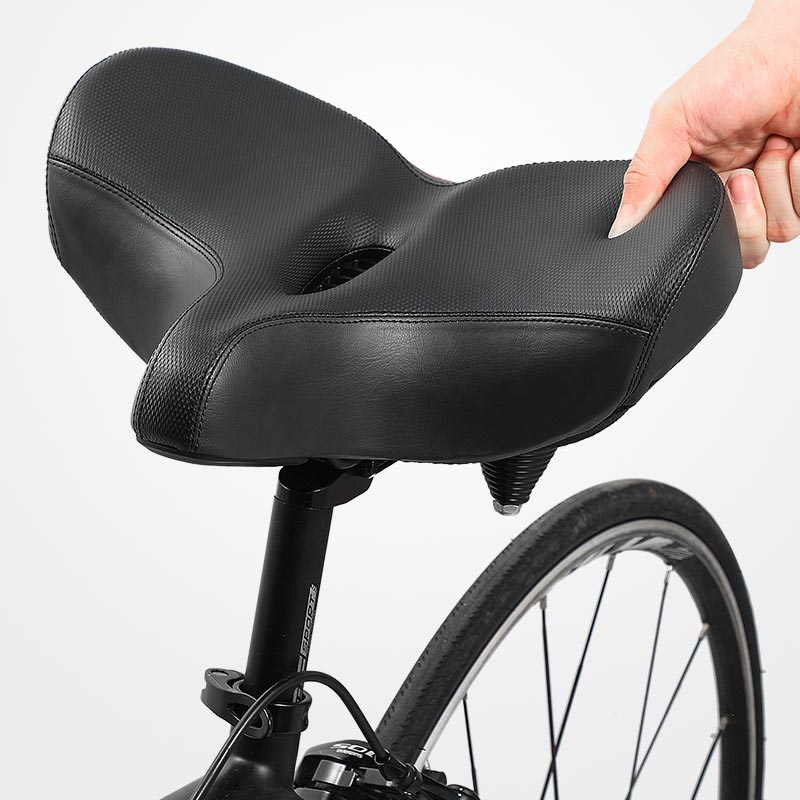 Olvoria | Extra Wide Bicycle Saddle with Dual Spring Suspension