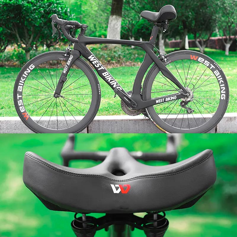 Olvoria | Extra Wide Bicycle Saddle with Dual Spring Suspension