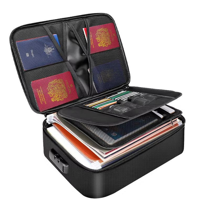 Olvoria | Fireproof and Waterproof Document Organizer Bag – Portable Protective Storage for Travel and Home Security