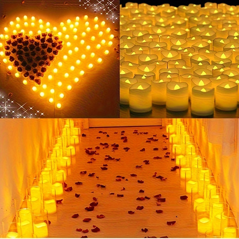 Olvoria | Flameless LED Tea Lights Battery Operated – 24–100 Pieces