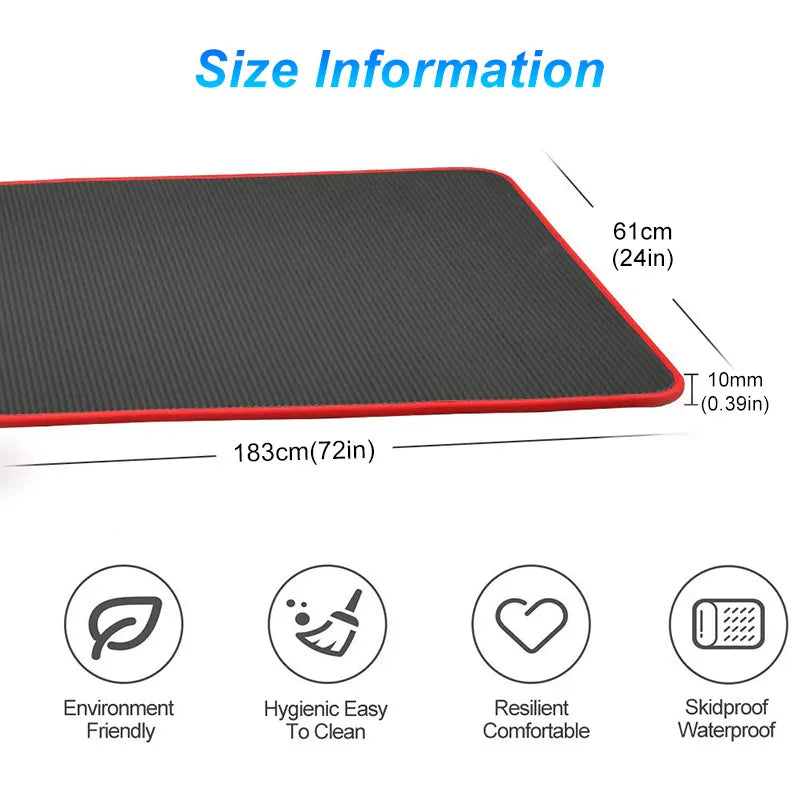 Olvoria | FlexiMat Yoga Mat | Extra Thick 10 mm Non-Slip | 183×61 cm