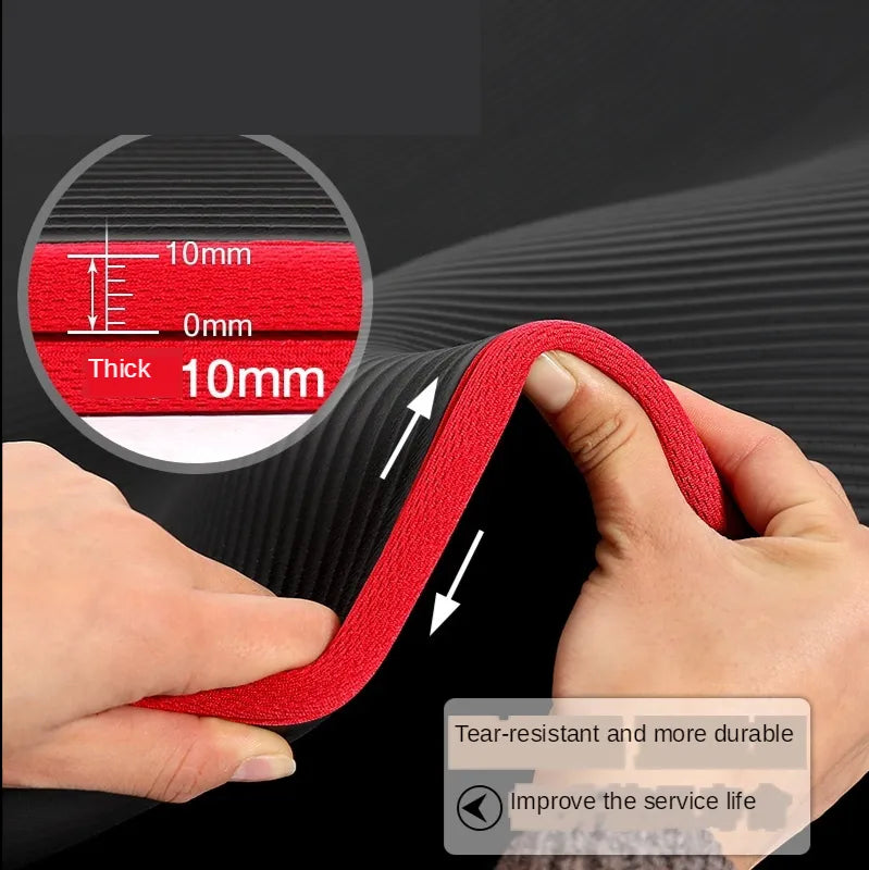 Olvoria | FlexiMat Yoga Mat | Extra Thick 10 mm Non-Slip | 183×61 cm