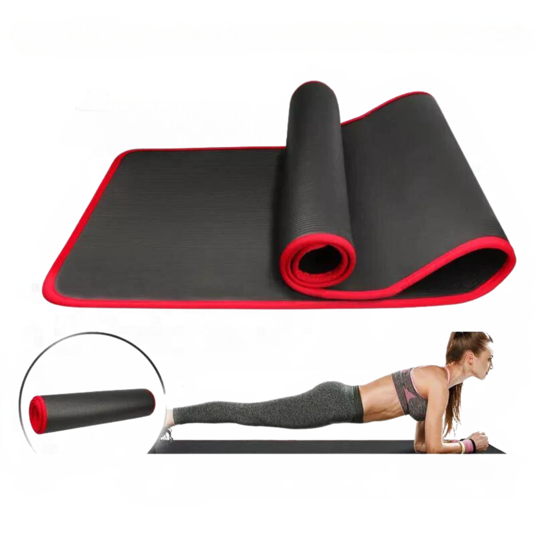 Olvoria | FlexiMat Yoga Mat | Extra Thick 10 mm Non-Slip | 183×61 cm
