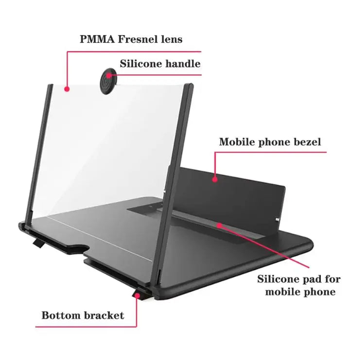 Olvoria | Foldable Phone Screen Magnifier – HD for Videos