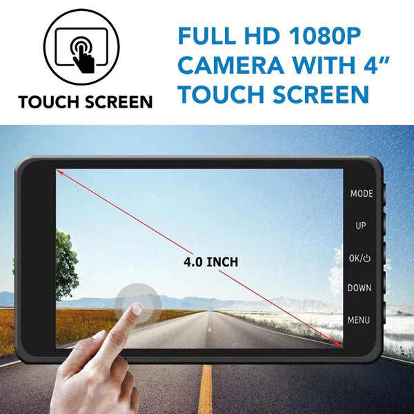 Olvoria | Front And Rear Dash Cam Dashboard Camera For Car With Night Vision
