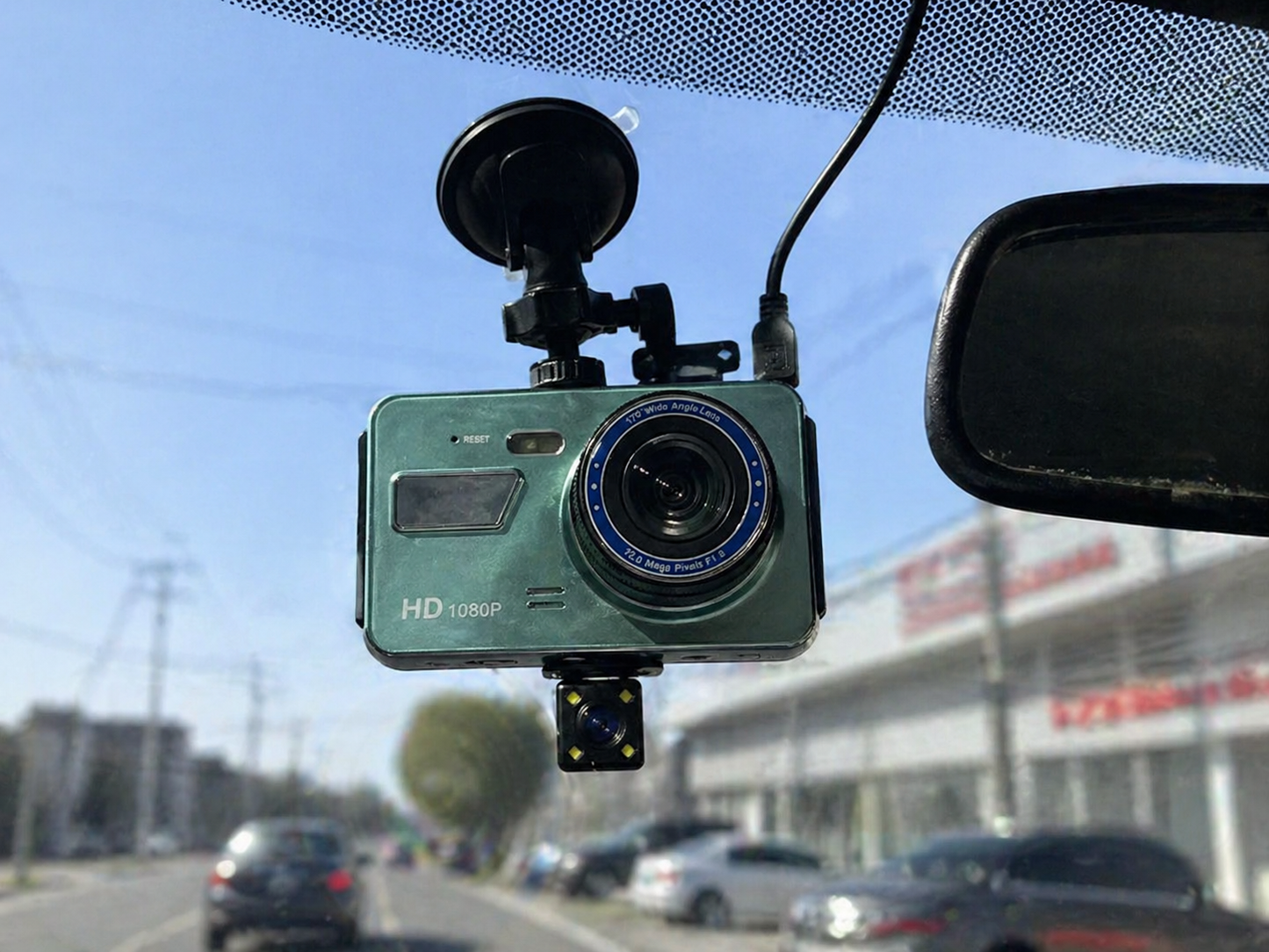 Olvoria | Front And Rear Dash Cam Dashboard Camera For Car With Night Vision