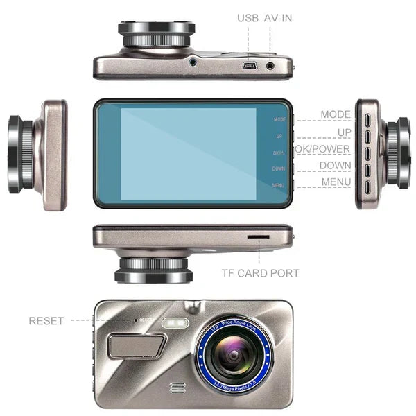 Olvoria | Front And Rear Dash Cam Dashboard Camera For Car With Night Vision