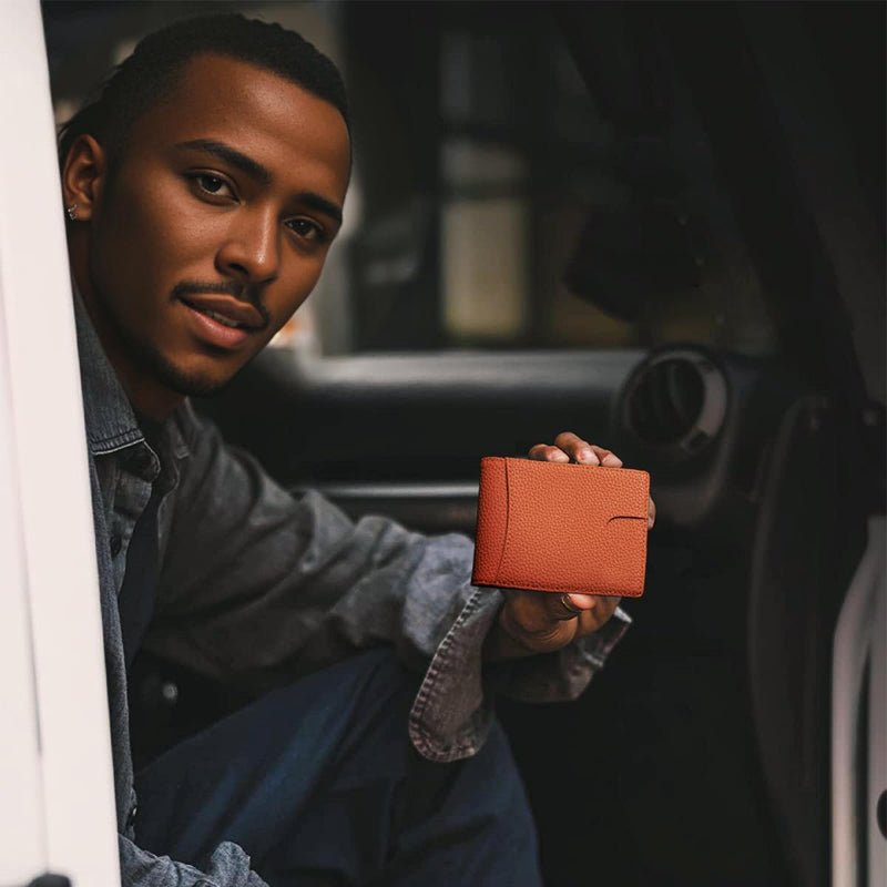 Olvoria | Genuine Leather Anti-theft Swipe Card Holder