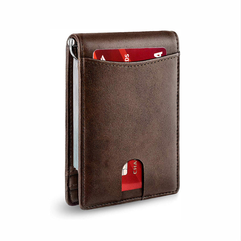 Olvoria | Genuine Leather Anti-theft Swipe Card Holder