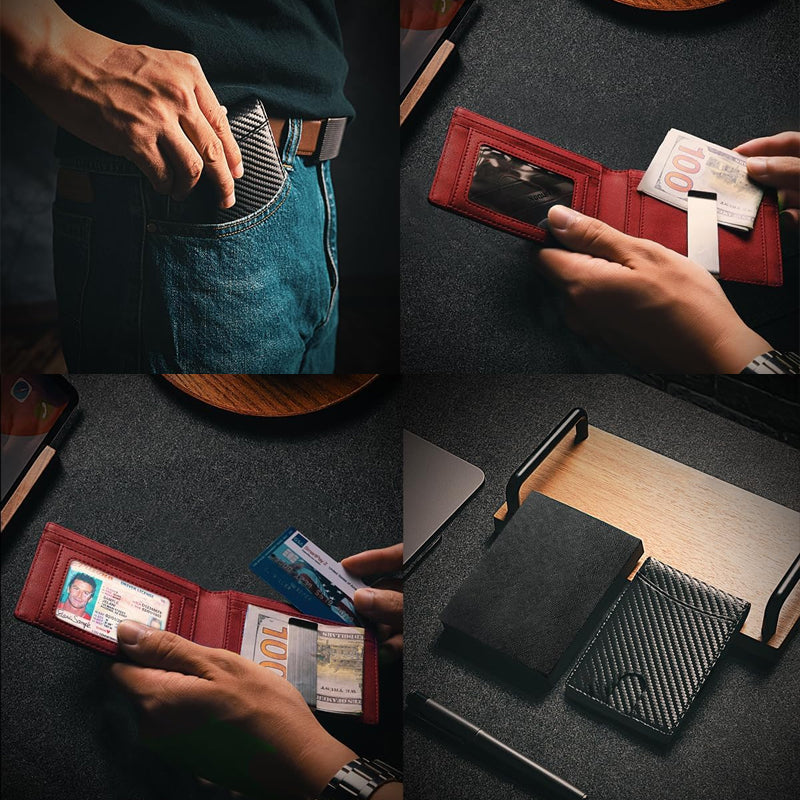 Olvoria | Genuine Leather Anti-theft Swipe Card Holder