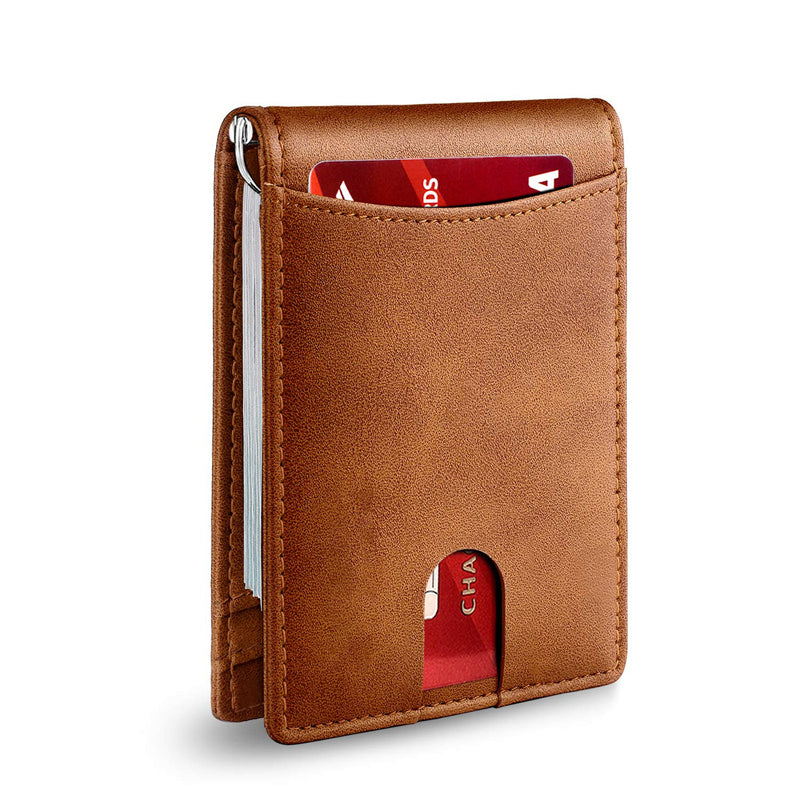 Olvoria | Genuine Leather Anti-theft Swipe Card Holder